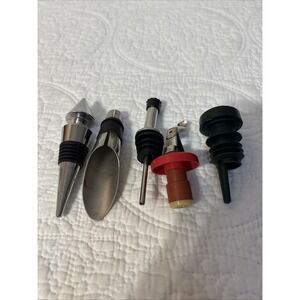 Assortment Of Wine Tools, Including A Pourer ‎ And A Stopper  Good Condition
